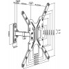 Кронштейн для телевизора Ultramounts UM902 черный 23"-55" макс.30кг настенный поворотно-выдвижной и наклонный