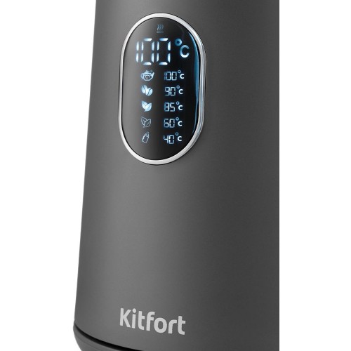 Чайник электрический Kitfort КТ-6115-2 1.5л. 1800Вт серый корпус: пластик
