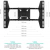 Кронштейн для телевизора Onkron CPRO2L-4 черный | Потолочный, поворотный и наклонный для 32-55 (до 154 кг)