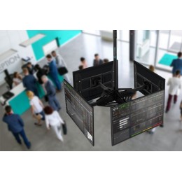 Кронштейн для телевизора Onkron CPRO2L-4 черный 32"-55" макс.154кг потолочный поворот и наклон