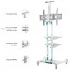 Подставка для телевизора Onkron TS1881 белая, мобильная, для экранов 50-86, макс. нагрузка 105.9 кг