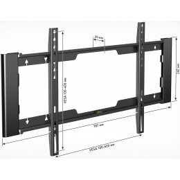 Кронштейн для телевизора Holder LCD-F6910-B черный 32"-70" макс.45кг настенный фиксированный