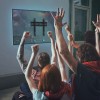 Кронштейн для телевизора Onkron FM2 черный 32"-65" макс.50кг настенный фиксированный