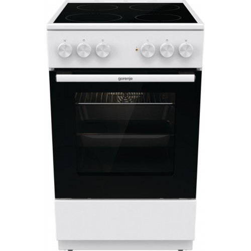 Плита Электрическая Gorenje Essential GEC5A41WG белый/черный стеклокерамика