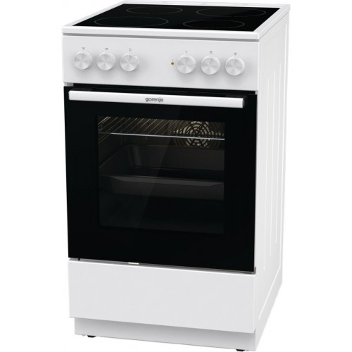 Плита Электрическая Gorenje Essential GEC5A41WG белый/черный стеклокерамика