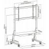 Подставка для телевизора Ultramounts UM306B черный 45"-90" макс.60кг напольный мобильный
