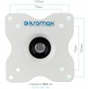 Кронштейн для телевизора Kromax DIX-15W белый 15"-28" макс.30кг настенный поворот и наклон