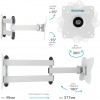 Кронштейн для телевизора Kromax DIX-15W белый 15"-28" макс.30кг настенный поворот и наклон