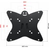 Кронштейн для телевизора Holder LCDS-5037 металлик 19"-50" макс.30кг настенный поворот и наклон