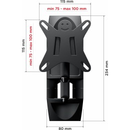 Кронштейн для телевизора Holder LCDS-5039 металлик 10"-32" макс.25кг настенный поворот и наклон