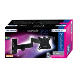 Кронштейн для телевизора Kromax CASPER-104 черный 10"-32" макс.25кг настенный поворот и наклон