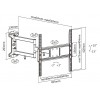 Кронштейн для телевизора Ultramounts UM906 черный 32"-55" макс.35кг настенный поворотно-выдвижной и наклонный