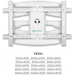 Кронштейн для телевизора Onkron M6L белый 40"-75" макс.45кг настенный поворот и наклон