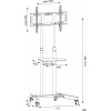 Стойка для телевизора Cactus CS-ST04H черный 37"-70" макс.45кг напольный мобильный