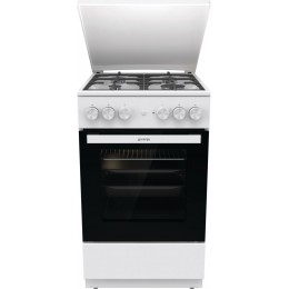 Плита Комбинированная Gorenje GK5A42WF-B белый (металлическая крышка) реш.чугун