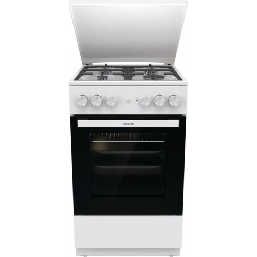 Плита Комбинированная Gorenje GK5A42WF-B белый (металлическая крышка) реш.чугун