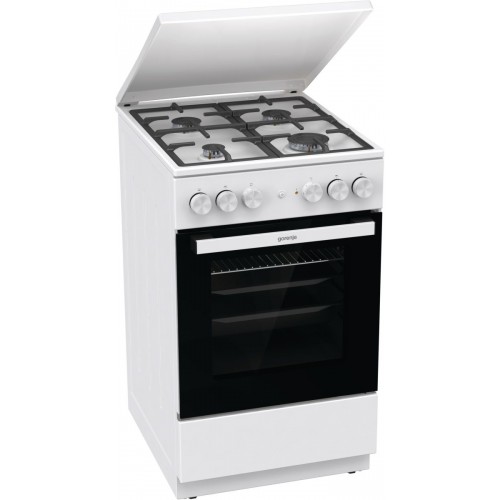 Плита Комбинированная Gorenje GK5A42WF-B белый (металлическая крышка) реш.чугун