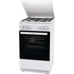 Плита Комбинированная Gorenje GK5A42WF-B белый (металлическая крышка) реш.чугун