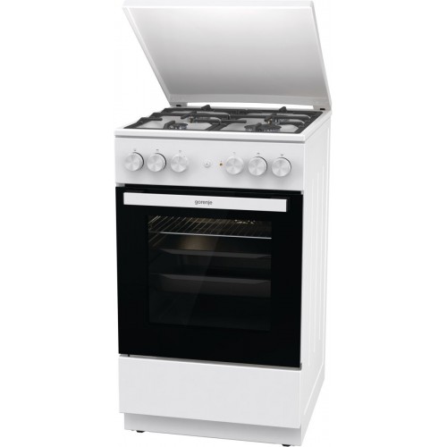 Плита Комбинированная Gorenje GK5A42WF-B белый (металлическая крышка) реш.чугун