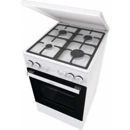 Плита Комбинированная Gorenje GK5A42WF-B белый (металлическая крышка) реш.чугун