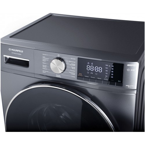 Стиральная машина Maunfeld MFWM1410SB02 класс: A+++ загр.фронтальная макс.:10кг темно-серебристый инвертор