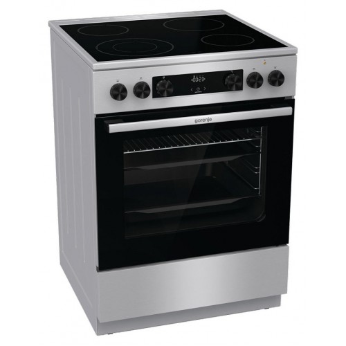 Плита Электрическая Gorenje GECS6C70XC нержавеющая сталь стеклокерамика (без крышки)