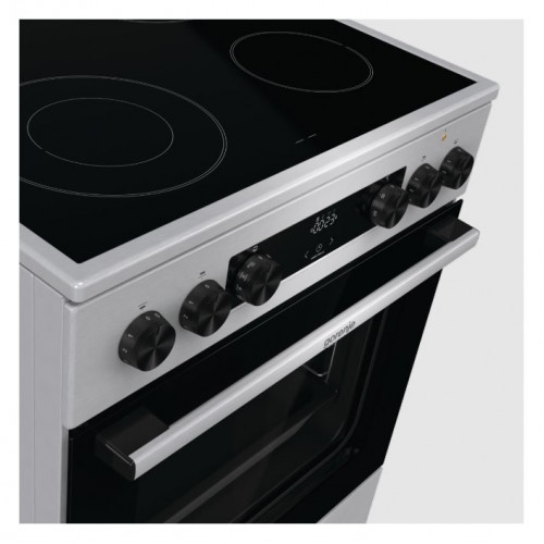 Плита Электрическая Gorenje GECS6C70XC нержавеющая сталь стеклокерамика (без крышки)