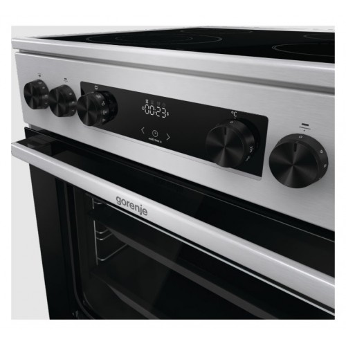 Плита Электрическая Gorenje GECS6C70XC нержавеющая сталь стеклокерамика (без крышки)