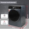 Стиральная машина Kraft TCH-HDD8597SDB класс: B загр.фронтальная макс.:8кг (с сушкой) серый инвертор
