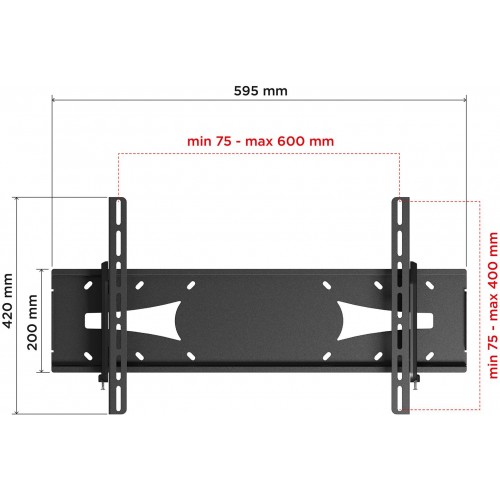Кронштейн для телевизора Holder PTS-4006 черный 32"-60" макс.40кг настенный наклон