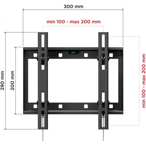 Кронштейн для телевизора Holder LCD-T2609 черный 19"-50" макс.40кг настенный наклон