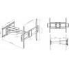 Кронштейн для телевизора Kromax ATLANTIS-75 черный 40"-90" макс.101кг настенный поворотно-выдвижной и наклонный