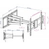 Кронштейн для телевизора Kromax ATLANTIS-70 черный 32"-75" макс.101кг настенный поворотно-выдвижной и наклонный