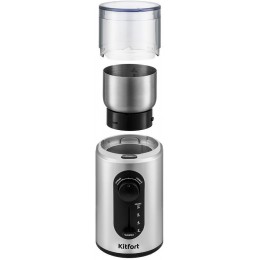 Кофемолка Kitfort KT-748 200Вт сист.помол.:ротац.нож вместим.:70гр нержавеющая сталь/черный