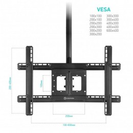 Кронштейн для телевизора Onkron N2L черный 32"-80" макс.68кг потолочный наклон