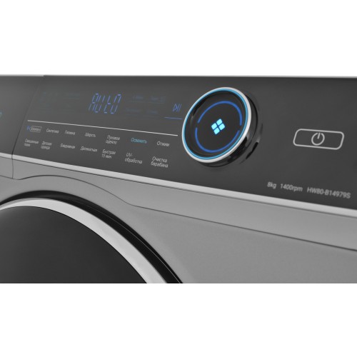 Стиральная машина Haier HW80-B14979S класс: A+++ загр.фронтальная макс.:8кг серебристый инвертор