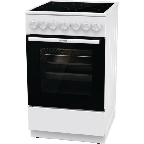 Плита Электрическая Gorenje GEC5B41WG белый стеклокерамика (без крышки)