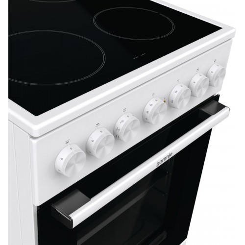 Плита Электрическая Gorenje GEC5B41WG белый стеклокерамика (без крышки)