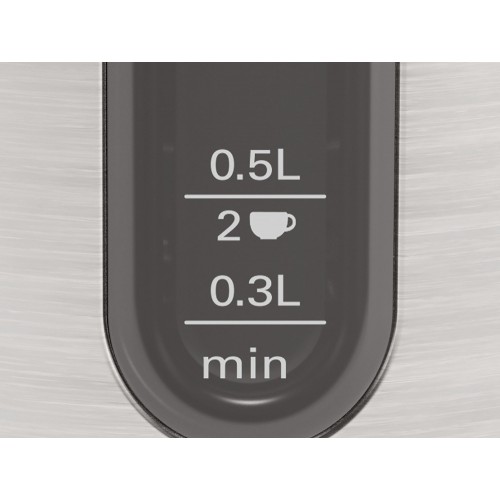 Чайник электрический Bosch TWK4P 1.7л. 2400Вт нержавеющая сталь/черный корпус: металл/пластик (TWK4P440)
