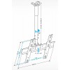 Кронштейн для телевизора Holder PR-101-W белый 32"-65" макс.60кг потолочный фиксированный