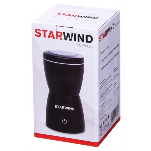 Кофемолка Starwind SGP8426 200Вт сист.помол.:ротац.нож вместим.:80гр черный