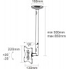 Кронштейн для телевизора Arm Media LCD-1000 черный 10"-37" макс.30кг потолочный поворот и наклон