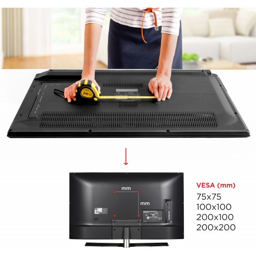 Кронштейн для телевизора Holder LCDS-5038 металлик 19"-50" макс.30кг настенный поворот и наклон