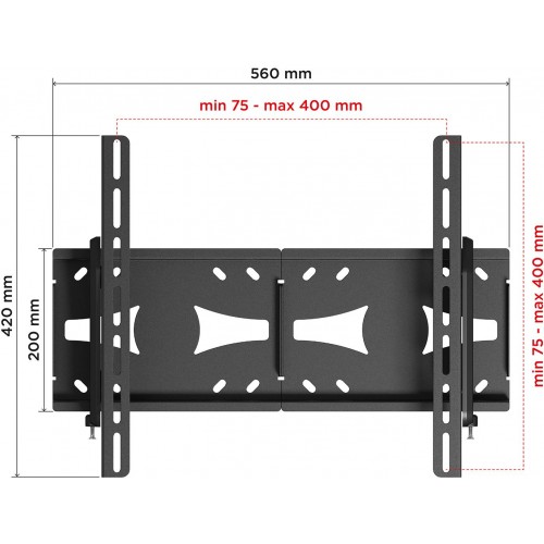 Кронштейн для телевизора Holder LCDS-5071 темный металлик 37"-55" макс.45кг настенный наклон
