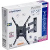 Кронштейн для телевизора Kromax OPTIMA-404 черный 15"-55" макс.35кг настенный поворотно-выдвижной и наклонный