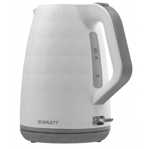 Чайник электрический Scarlett SC-EK18P49 1.7л. 2200Вт белый/серый корпус: пластик