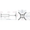 Кронштейн для телевизора Kromax DIX-25 черный 24"-55" макс.20кг настенный поворотно-выдвижной и наклонный