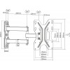 Кронштейн для телевизора Ultramounts UM900 черный 23"-43" макс.30кг настенный поворотно-выдвижной и наклонный