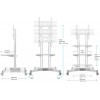 Стойка для телевизора Onkron TS1351 белая - напольная мобильная для экранов 32-65, макс. 50 кг