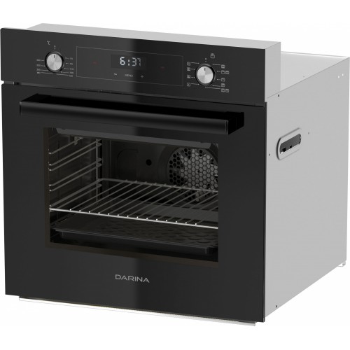 Духовой шкаф Электрический Darina 0V5 BDE 112 708 B1 черный/стекло черное